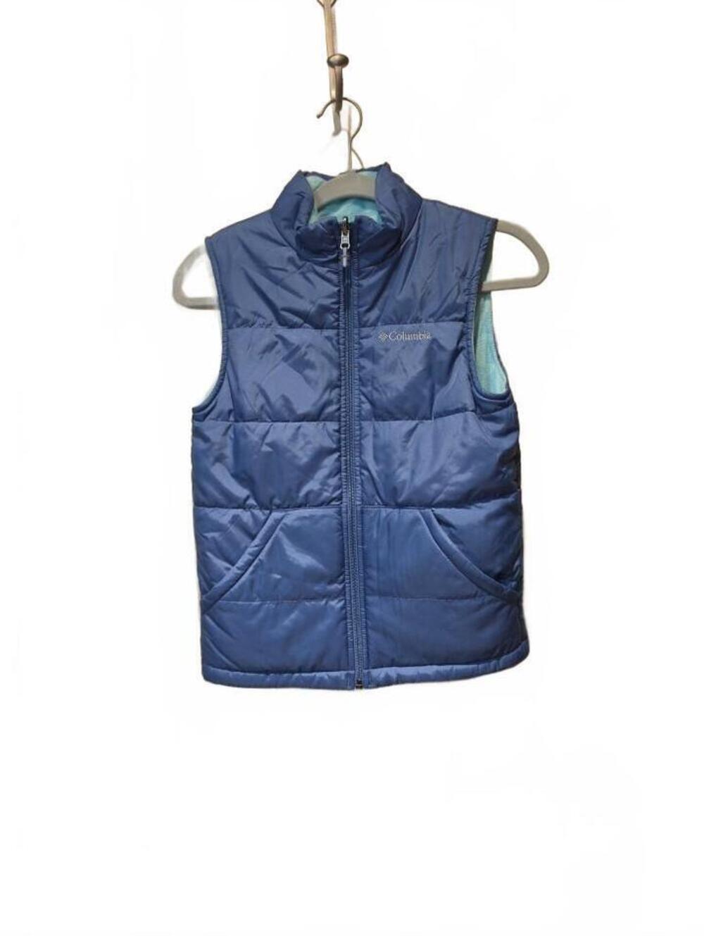 Columbia Reversible Blue Puffer Vest/Child Size Medium (10-12)
